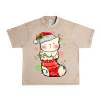 French Oak christmas cat in Urban Heavy Tee - MaliasSmallBusiness