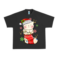 Pigment Black christmas cat in Urban Heavy Tee - MaliasSmallBusiness