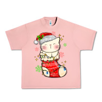 Salmon christmas cat in Urban Heavy Tee - MaliasSmallBusiness