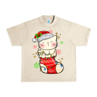 Sandshell christmas cat in Urban Heavy Tee - MaliasSmallBusiness