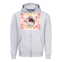 Heather Grey where flowers bloom so does hope Zipper Hoodie - TumblerDesignByShophia