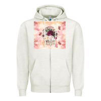 Oatmeal Heather where flowers bloom so does hope Zipper Hoodie - TumblerDesignByShophia
