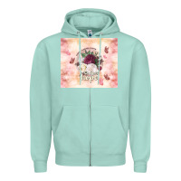 Seafoam where flowers bloom so does hope Zipper Hoodie - TumblerDesignByShophia