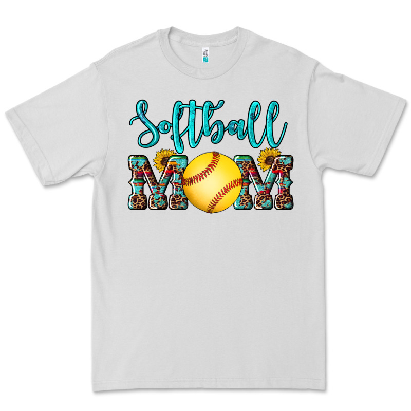 Western Leopard  Sunflowers Glitter Mom Softball Premium Tee by Artiststas | Teevron