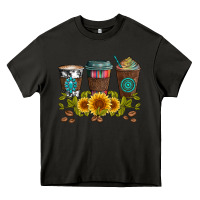 Asphalt coffee group and sunflowers Heavy Core Tee - Artiststas