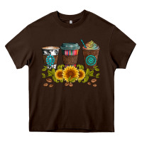 Coffee Group And Sunflowers Heavy Core Tee | Teevron