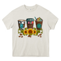 Cream coffee group and sunflowers Heavy Core Tee - Artiststas