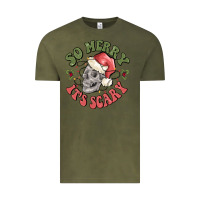 Vintage Olive so merry it's scary Vintage Tee - MaliasSmallBusiness