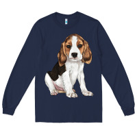 Navy beagle puppy Long Sleeve Tee - LillyAllenDesigns