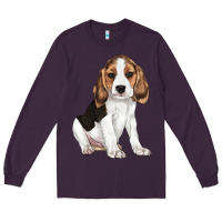 Plum beagle puppy Long Sleeve Tee - LillyAllenDesigns