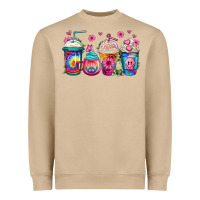 Mushroom tie dye hippie coffee cups Heavyweight Sweatshirt - Jasminsmagicworld