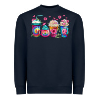 Navy tie dye hippie coffee cups Heavyweight Sweatshirt - Jasminsmagicworld