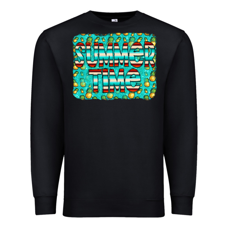 Summer Time Glitter Pineable Premium Sweatshirt by CowCowDesign | Teevron