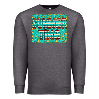 Charcoal Heather summer time glitter pineable Premium Sweatshirt - CowCowDesign