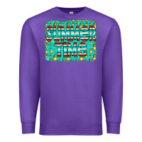 Purple summer time glitter pineable Premium Sweatshirt - CowCowDesign