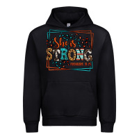 Black She is strong proverbs 31:25 Urban Hoodie - LillyAllenDesigns