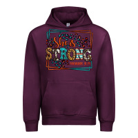 Mauve Wine She is strong proverbs 31:25 Urban Hoodie - LillyAllenDesigns