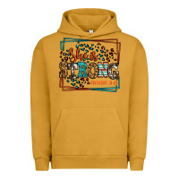 Pigment Peanut Butter She is strong proverbs 31:25 Urban Hoodie - LillyAllenDesigns