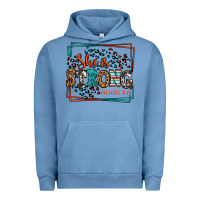 Pigment Pebble Blue She is strong proverbs 31:25 Urban Hoodie - LillyAllenDesigns