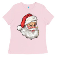 Bubblegum Pink Santa Claus Ladies Tee - RanaPortraitStore