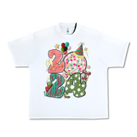 White 2024 happy new year Urban Heavy Tee - MaliasSmallBusiness