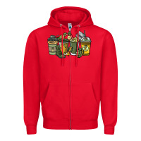 Red Army coffee cups 4th of july Zipper Hoodie - HowdyJamesFarm
