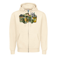 Sandshell Army coffee cups 4th of july Zipper Hoodie - HowdyJamesFarm