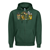 Sports Green Army coffee cups 4th of july Zipper Hoodie - HowdyJamesFarm