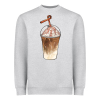 Heather Grey iced coffee with cream Heavyweight Sweatshirt - BarkalooDesign