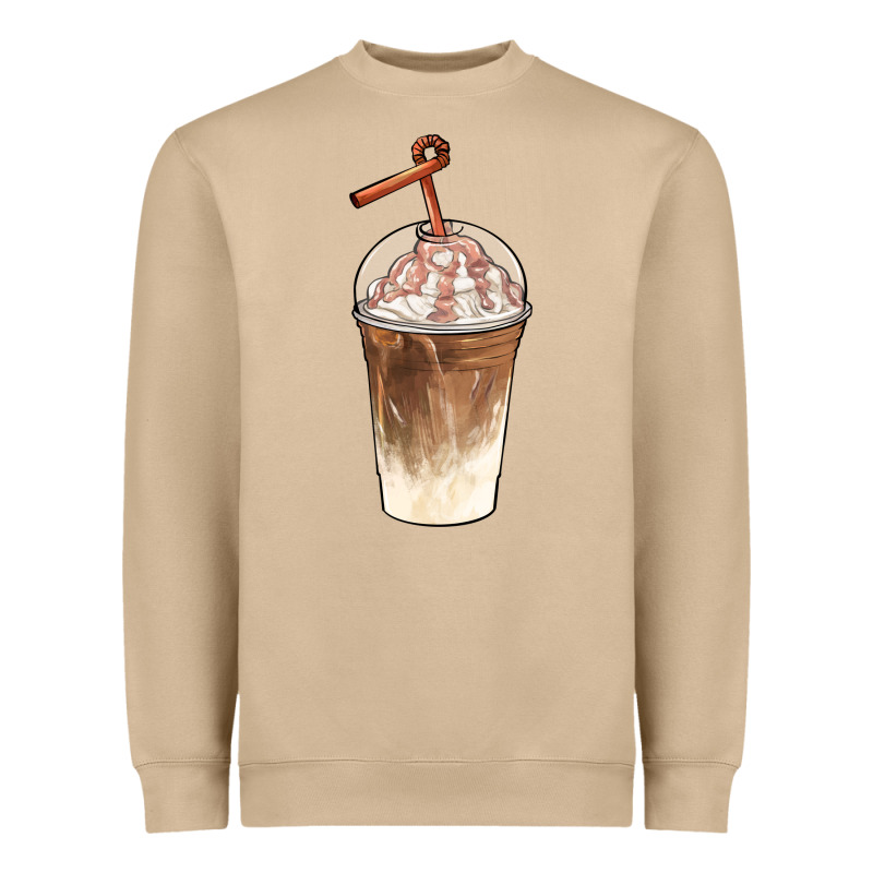 Iced Coffee With Cream Heavyweight Sweatshirt by BarkalooDesign | Teevron