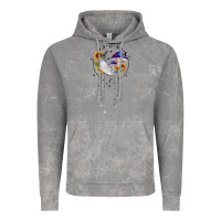 Moon And Mushrooms With Sunflower Vintage Hoodie | Teevron