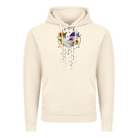 Vintage Artic moon and mushrooms with sunflower Vintage Hoodie - MaliasSmallBusiness