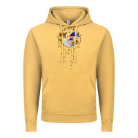 Vintage Mustard moon and mushrooms with sunflower Vintage Hoodie - MaliasSmallBusiness