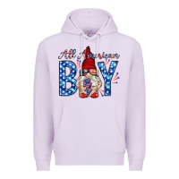 Lilac All American boy with gnome Premium Hoodie - HowdyJamesFarm