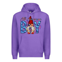 Purple All American boy with gnome Premium Hoodie - HowdyJamesFarm