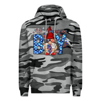 Slate Camo All American boy with gnome Premium Hoodie - HowdyJamesFarm