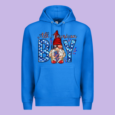 All American Boy With Gnome Premium Hoodie Designed By Howdyjamesfarm