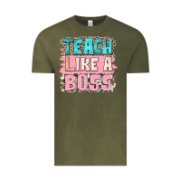 Vintage Olive teach like a boss Vintage Tee - NancyCooperArtShop