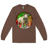 Chestnut christmas dorset sheep Long Sleeve Tee - LillyAllenDesigns