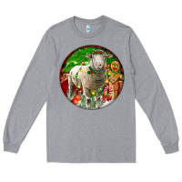 Heather Grey christmas dorset sheep Long Sleeve Tee - LillyAllenDesigns
