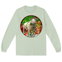 Matcha christmas dorset sheep Long Sleeve Tee - LillyAllenDesigns