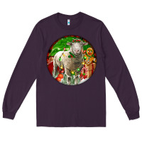 Plum christmas dorset sheep Long Sleeve Tee - LillyAllenDesigns