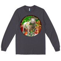 Smoke christmas dorset sheep Long Sleeve Tee - LillyAllenDesigns