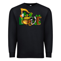 Black St. Patrick's Love and golds Premium Sweatshirt - OliviaCreatesArt