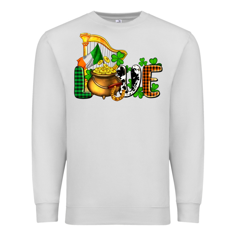 St. Patrick's Love And Golds Premium Sweatshirt by OliviaCreatesArt | Teevron