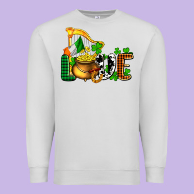 St. Patrick's Love And Golds Premium Sweatshirt Designed By Oliviacreatesart