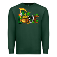 Sports Green St. Patrick's Love and golds Premium Sweatshirt - OliviaCreatesArt