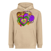 Mushroom mardi gras heart olivia Heavyweight Hoodie - OliviaCreatesArt