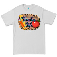 Dove Grey teacher life background 3200x2400 Premium Tee - AdoDesignShop