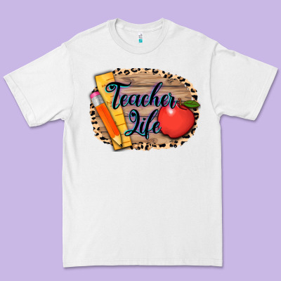 Teacher Life Background 3200x2400 Premium Tee Designed By Adodesignshop